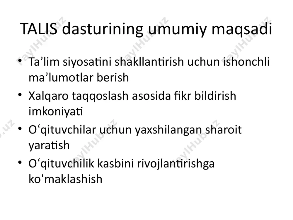 talis xalqaro baholash dasturi: mazmun va mohiyati - Page 5
