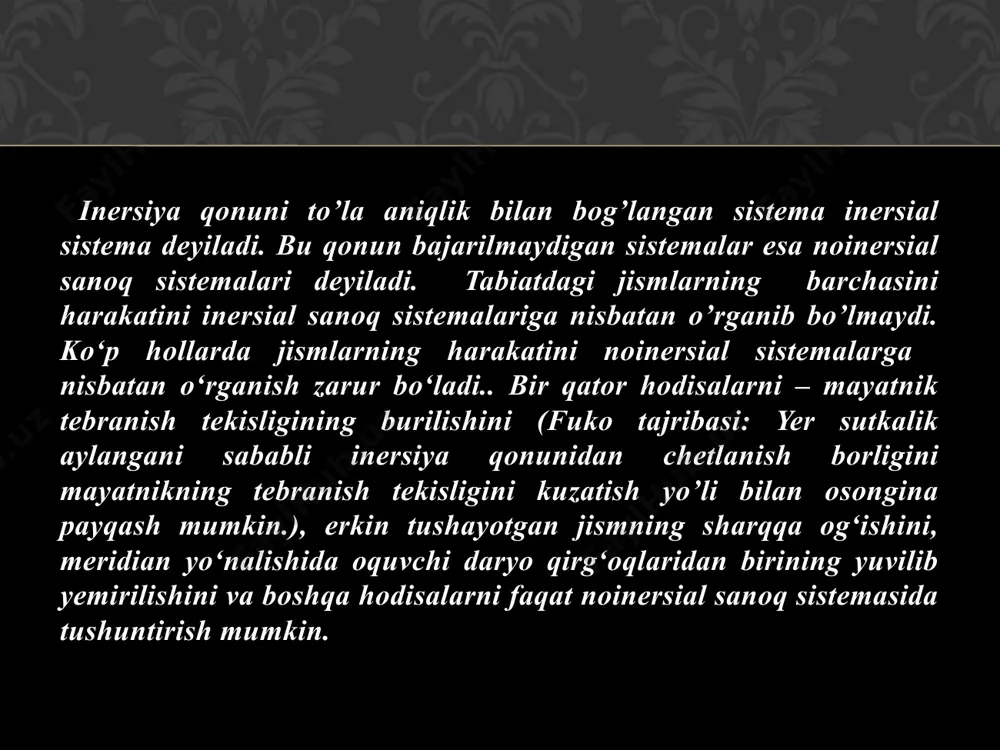 noinersial sanoq sistemalaridagi harakat - Page 3