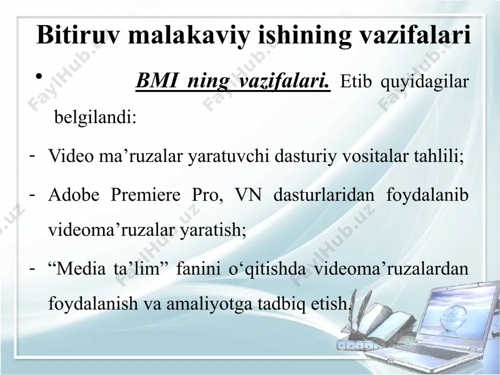 mediata’lim fanidan video ma’ruzalar to‘plamini ishlab chiqish - Page 4