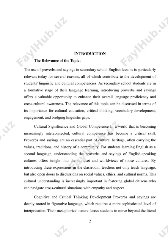 c language learning proverbs and sayings are an excellent resource for expanding students' vocabulary, especially when learning idiomatic expressions that are not easily translatable. by working with proverbs, students are exposed to words and phrases that enrich their understanding of english. for example, expressions such as “bite the bullet” or “spill the beans” introduce idioms that can be tricky for non-native speakers to understand. as proverbs are frequently used in both formal and informal contexts, they provide students with a toolkit of phrases they are likely to encounter in everyday communication. mastering these expressions enables students to communicate more fluently and naturally, thus improving their overall language skills. engagement and motivation for language learning proverbs and sayings are short, memorable, and often humorous, which makes them an ideal tool for capturing students' attention. engaging with proverbs helps make language lessons more interactive and dynamic, fostering a deeper connection to the …