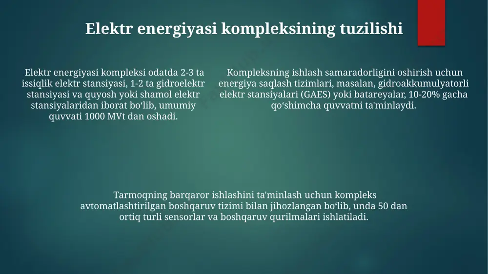 issiqlik, gidroelektr va boshqa elektr stansiyali elektroenergetika kompleksi - Page 5