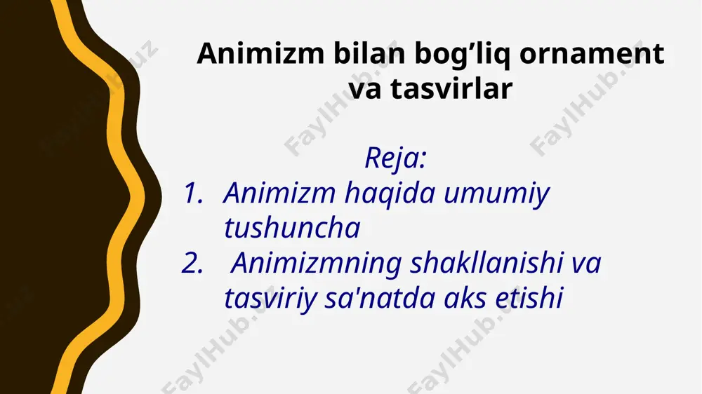 ongan, uni umuminsoniy deb belgilagan. tylorning ta'kidlashicha , barcha jamiyatlar rivojlanishning uchta asosiy bosqichidan o'tgan: vahshiylikdan , vahshiylikdan tsivilizatsiyagacha sir edward burnett tylor taylorning (e. tylor) animizmni dinning eng qadimgi shakli sifatida tushunishidan animistlar atamasi keladi . ushbu turkumga afrika , shimoliy amerika , janubiy amerika , okeaniyaning tub aholisi kiradi - an'anaviy mahalliy dinlarning tarafdorlari; animizm osiyoda, xususan , (yaponcha) animizmning rivojlangan shakli bo'lgan sintoizmda nisbatan ta'sirchan. xix asrning 70–80-yillaridan animizm keng oʻrganila boshlandi. oʻtgan asrning 90-yillaridan boshlab ayrim katolik cherkovi vakillari (shmidt va boshqa), marett va vundt singari olimlarda animizmni cheklanganlikda bir tomonlama hukm chiqarishda ayblovchilarga qarshi kurash olib bordi. animizm oʻz rivojida barcha dinlarga taʼsir qilib, turli mamlakatlarga tarqaldi. animizmning taʼsiri markaziy osiyo musulmonlari hayotida uchrab turadigan ayrim marosimlarda, jumladan, marhumlar shaʼniga turli xudoyilar, xatmi qurʼon, is chiqarish kabi udumlarda saqlanib qolgan. demak, animizm nuqtai nazaridan har bir narsaning o‘z ruhi bor. inson ham, tosh ham tirik …
