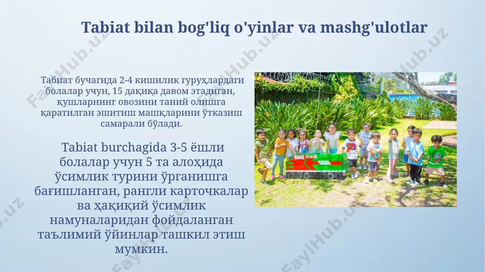 maktabgacha yoshdagi bolalarni tabiat burchagidagi faoliyatlari (faoliyat markazlarida) - Page 4