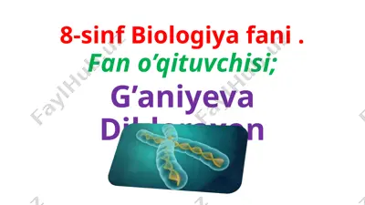 8-sinf biologiya fani — PPTX
