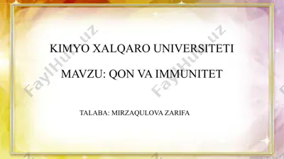 qon va immunitet — PPTX