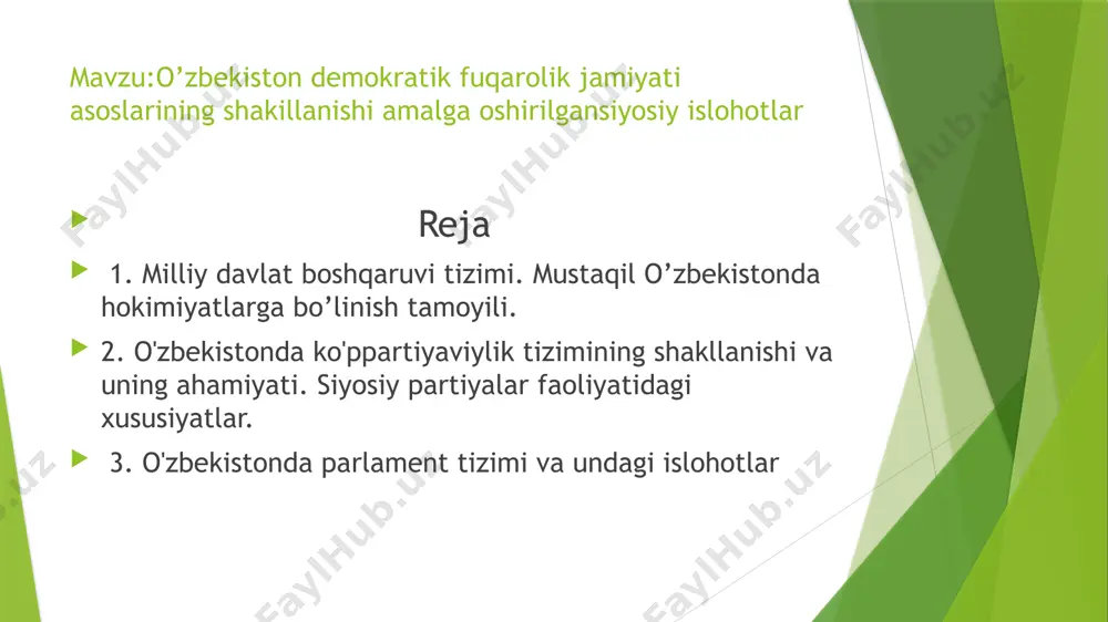 a o'tkazish to'g'risida qaror qabul qildi. uch bosqichda (1994 yil 25 dekabrda, 1995 yil 8 va 22 yanvarda) bo'lib o'tgan saylov yakunlariga binoan 245 nafar deputatdan iborat tarkibdagi parlament shakllantirildi. saylov ko'p partiyaviylik asosida o'tkazildi image1.png image2.png image3.png /docprops/thumbnail.jpeg