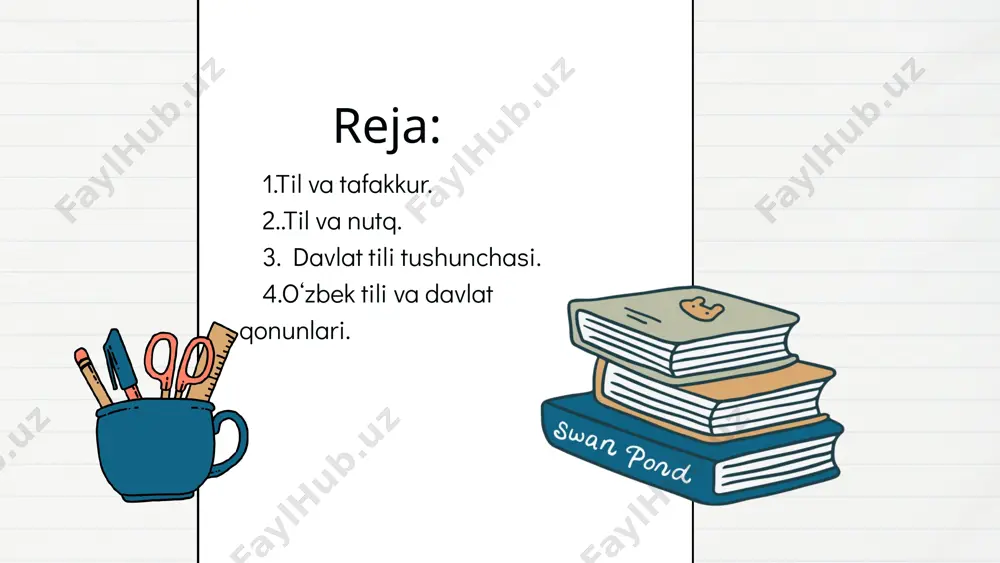 lasa, fikr yuritsa, uning qiladigan amali ham, aytadigan so’zi ham shunchalik go’zal bo’ladi, boshqalarga ibrat bo’ladi. tafakkur, jamiyat, mehnat faoliyati davomida o’sib, rivojlanib boradi. demakki, til va uning ko’rinishi bo’lgan nutq ham tafakkur bilan bog’liq holda takomillashib boradi. til va nutq o’ziga xos xususiyatlari bilan ajralib turadi: til – aloqa quroli. nutq ana shu aloqa jarayonini amalga oshiruvchi vosita, aloqa shaklidir. tilning umri uni yaratgan xalqning o’zidek uzoq tarixga ega. nutqning umri alohida bir shaxs umri bilan teng. til me’yorlaridan kelib chiqib, barchaga bir xil talab qo’yiladi til muayyan bir tilda so’zlovchilar uchun umumiy bo’ladi. nutq kundalik hayotda kishilar orasidagi o’zaro aloqa ehtiyojini qondiruvchi vositadir. gap – nutqning bir va undan ortiq so’z vositasida hosil qilingan birligi. 01 harf – tovushning yozuvdagi shartli belgisi. 02 so’z – leksemaning nutqda reallashishi. 03 markaziy osiyo eng qadimgi madaniyat va ma‘rifat o‘choqlaridan biridir. bu hududda yashagan xalqlar juda qadimdan yozuv madaniyatiga ega bo‘lganlar. …