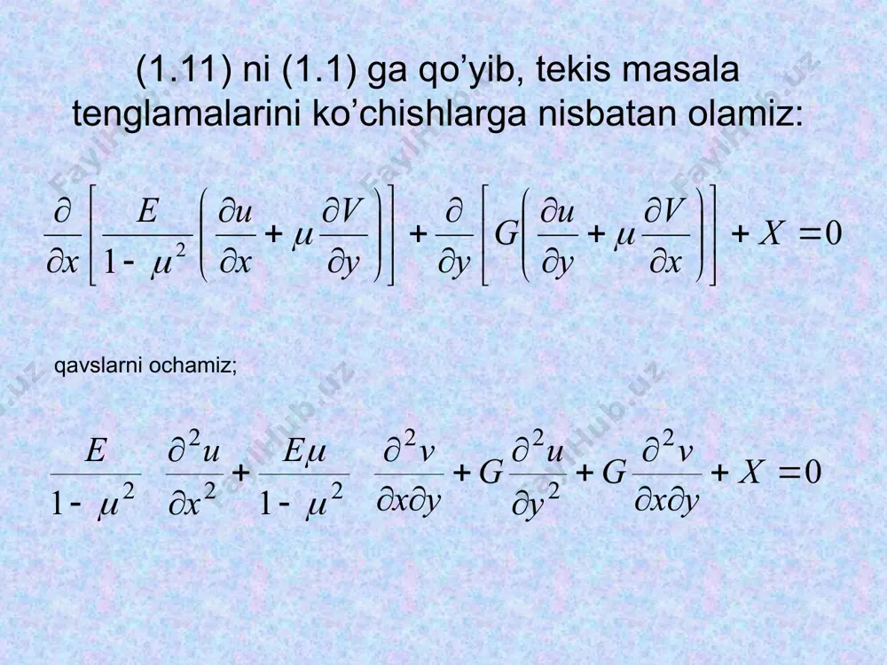 elastiklik nazariyasining tekis masalasi - Page 5