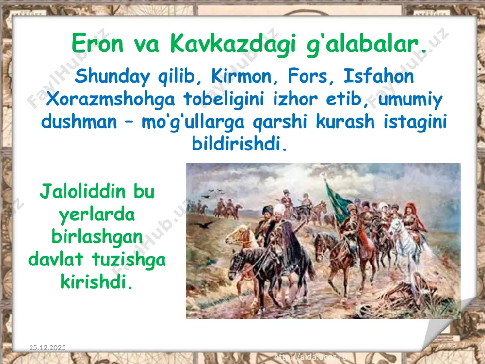 jaloliddin manguberdi mohir sarkarda va vatan qahramoni. 7 - sinf - Page 5