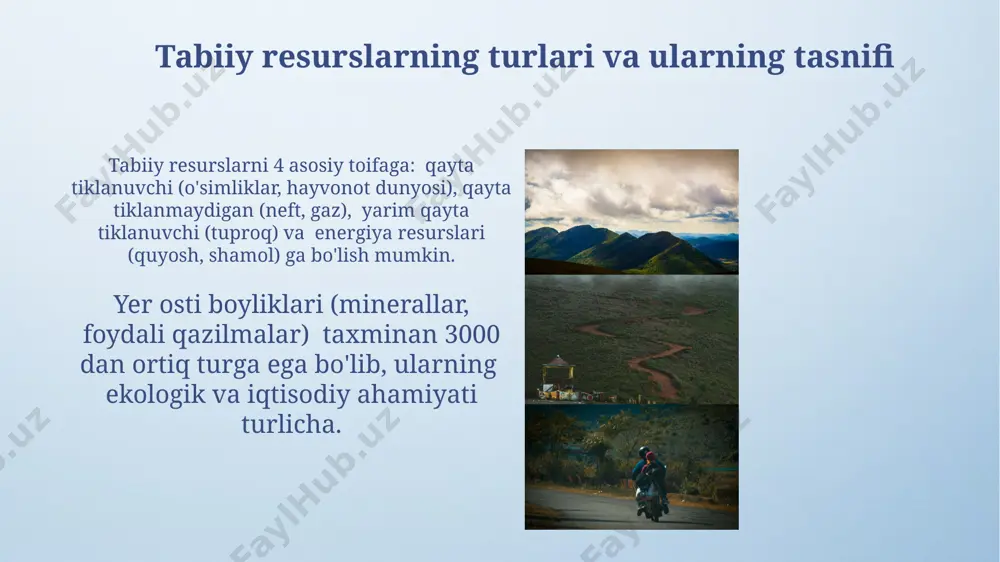 tabiiy resurslardan foydalanish koʻlami va metodlari - Page 5