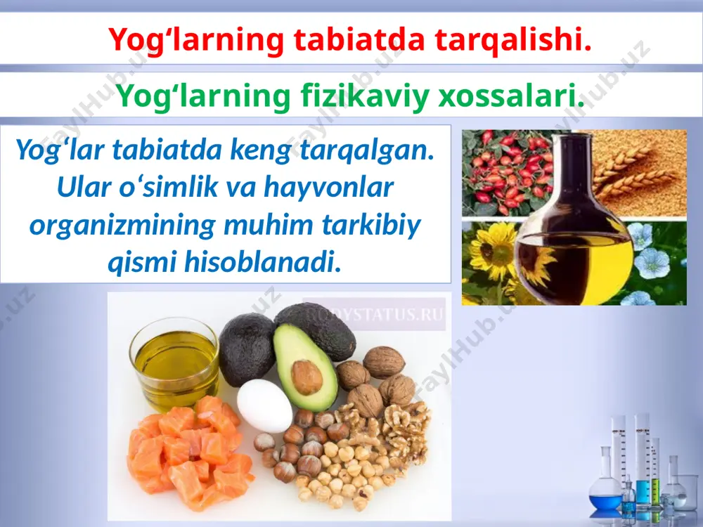 yog'lar. olinishi va xossalari - Page 4