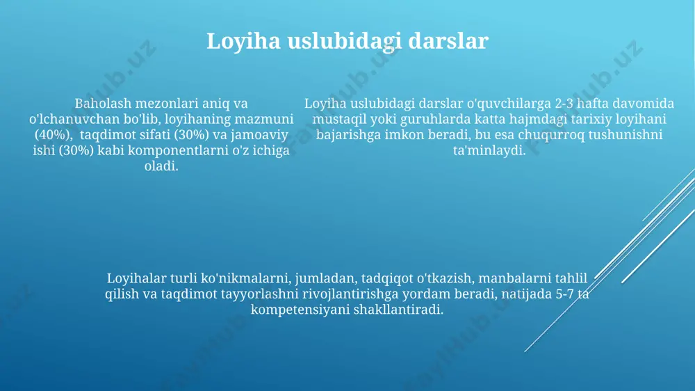 tarix talimining amaliy usullari va tarix darsning turlari - Page 5