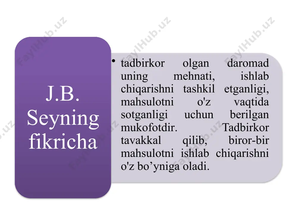 ijtimoiy sharoit, avvalo, xaridorlarning didai va modaga javob berа oladigan tovarlarni sotib olishga intilishi bilan belgilanadi. turli bosqichlarda ushbu talab o'zgarib turishi mumkin. bunga ijtimoiy-mаdaniy muhitga bog'liq ahloqiy va diniy me’yorрlar jiddiy ta'sir ko’rsatadi. ushbu me’yorlar xaridorlarning turmush tarziga va u orqali tovarlar talabiga bevosita ta'sir etadi. ijtimoiy sharoit shaxsning ishga munosabatiga o'z ta'sirini o’tkazadi, bu eesa, o'z navbatida, biznes taklif etayotgan maoshning miqdoriga, mehnat sharoitiga bo'lgan munosabatiga ta'sir etadi. har bir tadbirkorlik faoliyati tegishli huquqiy muhitda kechadi. shuning uchun kerakli huquqiy sharoit yaratish katta аhamiyatga ega. bu birinchi navbatda tadbirkorlik faoliyatini tartibga keltiruvchi farmonlar va tadbirkorlikni rivojlantirish uchun qulay sharoit yaratib beruvchi qonunlarning mavjudligi, ya’ni korxonalarni ro'yhatdan o’tish jarayonining qisqa va oddiy bo'lishi; tadbirkorlikni davlat byurokratizmidan himoya qilish; soliq qonunchiligini takomillashtirish; o'zbekiston va chet el ishbilarmonlarining hamkkorlik faoliyatini rivojlantirish kichik tadbirkorlik ishlariga ko’maklashish hududiy markazlarini tashkillashtirish, statistika shakli va hisob-kitobini soddalashtirish kiradi. 3. kichik biznes va tadbirkorlik muhiti va …