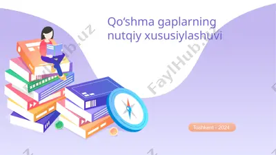 qo‘shma gaplarning nutqiy xususiylashuvi — PPTX