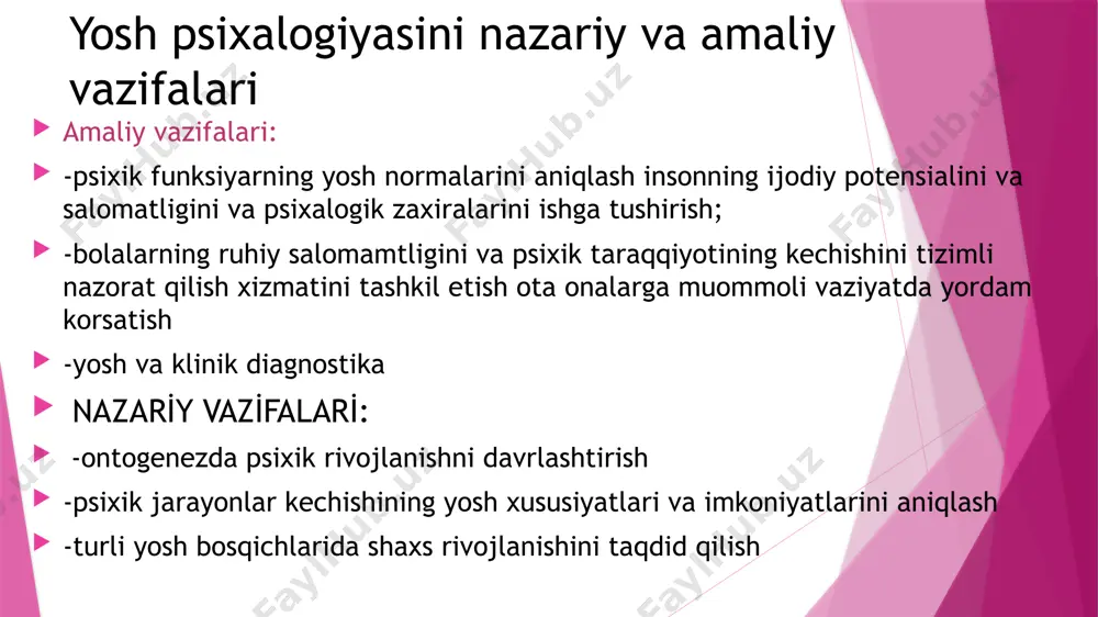 yosh psixologiyasining vazifalari - Page 5