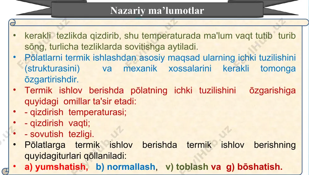 ki moyda sovutishda, atrofga suyuqlik sachrab ketishiga yo`l qo`yilmasligi kerak. 6.tajribaning yakunida barcha qurilma va elektr jihozlar o`chirilishi lozim. * * e'tibоringiz uchun rahmat!  + 998 71 237 09 72 tashpulatovkuvandik@gmail.com umumtexnik fanlar kafеdrasi katta o’qituvchisi tashpulatov quvondiq berdibekovich *