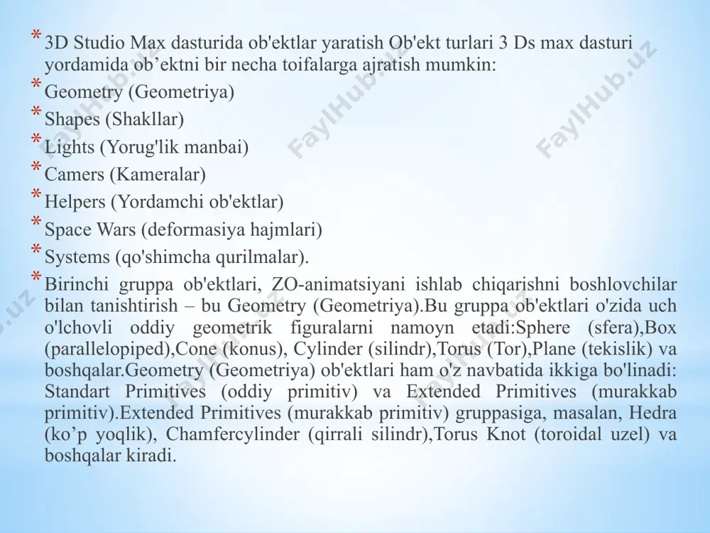 3d max dasturida modellashtirish usullari - Page 5