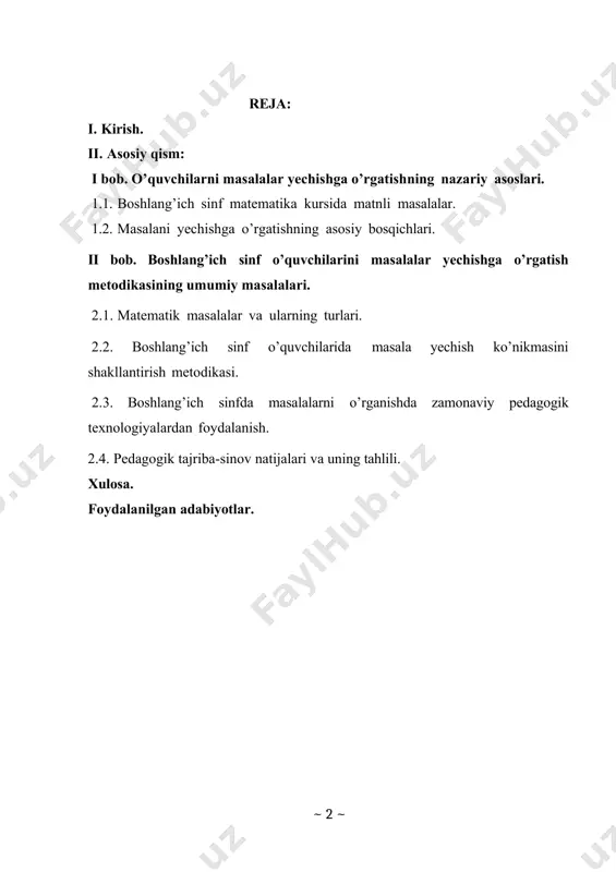 hlab chiqish, ilg’or axborot va pedagogik texnologiyalarni amalga oshirish uchun tajriba maydonchalari barpo etish, ilmiy tadqiqotlar natijalarini ta’lim-tarbiya jarayoniga o’z vaqtida joriy etish mexanizmini ro’yobga chiqarish, zamonaviy axborot texnologiyalari, kompyuterlashtirish va matematik ta’lim tizimini rivojlanib borishi belgilab berilgan. «ta’lim to’g’risida»gi va «kadrlar tayyorlash milliy dasturi to’g’risida»gi o’zbekiston respublikasi qonunlariga muvofiq, umumta’lim fanlarini o’qitishning uzluksizligi va izchilligini ta’minlash, zamonaviy metodologiyasini yaratish, umumiy o’rta va o’rta maxsus, kasb-hunar ta’limi davlat ta’lim standartlarini kompetentsiyaviy yondashuv asosida takomillashtirish, o’quv-metodik majmualarning yangi avlodini ishlab chiqish va amaliyotga joriy etishni tashkil etish maqsadida vazirlar mahkamasining qarori qabul qilidi. oliy ta’lim tizimini tubdan takomillashtirish, mamlakatni ijtimoiy-iqtisodiy rivojlantirishning ustuvor vazifalaridan kelib chiqqan holda, kadrlar tayyorlash mazmunini tubdan qayta ko’rish, xalqaro standartlar darajasiga mos oliy ma’lumotli mutaxassislar tayyorlash uchun zarur sharoitlar yaratilishini ta’minlash maqsadida: 1 i.a.karimov «kadrlar tayyorlash milliy dasturi” . 1997-yil toshkent 1. oliy ta’lim tizimini kelgusida yanada takomillashtirish va kompleks rivojlantirish bo’yicha eng muhim vazifalar etib quyidagilar …
