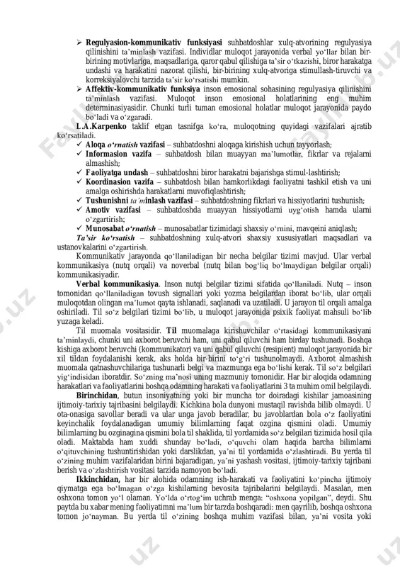 da qanchalik yuksak ahamiyatga ega ekanligini quyidagi misollarda yaqqol ko‘rishimiz mumkin: 1-misol 1938 yil richard bard o‘z xohishi bilan antarktida muzliklarida 6 oy tanho qoladi. bir tomondan u tajriba natijalariga qiziqsa, ikkinchi tomondan kundalik hayotning g‘ala- g‘ovuridan biroz dam olishni istagan edi. keyinchalik u mazkur davrni quyidagi so‘zlar bilan eslaydi “bu yerdagi hayotim davomida bora-bora har bir harakatim har bir ishim tobora mazmunsiz, mantiqsiz, maqsadsiz bo‘lib borayotganday edi. xavf xatarlardan qo‘rqmaydigan odam bo‘lsam-da, negadir bu yerda tomning bosib qolishidan xavfsiray boshladim. ovqatlanishimda muntazamlik yo‘qoldi, yuvinmay qo‘ydim”. 2-misol. tarixda yaponlarda “moritao” nomli insonning o‘zini-o‘zi takomillashtirish tizimi mavjud bo‘lgan. vaholanki, inson hech qanday jismoniy azoblarga duchor bo‘lmaydi. faqatgina bir haftaga g‘orga kirib ketib, u yerda tanho qoladi. bu yerda u hatto o‘zi bilan gaplashishi mumkin bo‘lmagan. sinovdan o‘tganlar keyinchalik har qanday uchrashuv va suhbatni xursandchilik bilan qarshi oladilar. qizig‘i shundaki, ularda ko‘proq gapirish ehtiyoji emas, balki tinglash ehtiyoji kuchayar ekan. 3-misol. bir …