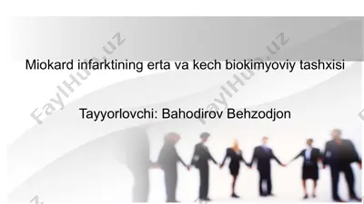 miokard infarktining erta va kech biokimyoviy tashxisi — PPTX