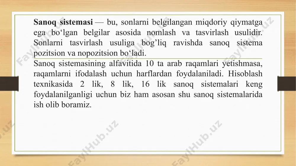sanoq sistemalari - Page 2