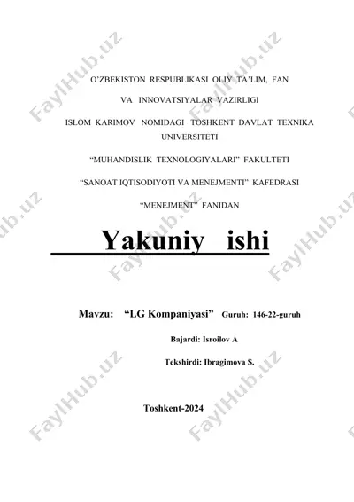 lg kompaniyasi testlari — DOCX