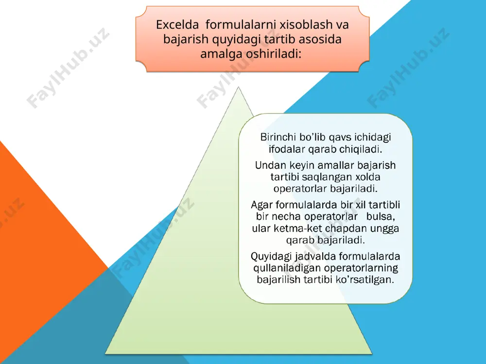 ms excel dasturida formula va funktsiyalar bilan ishlash - Page 4