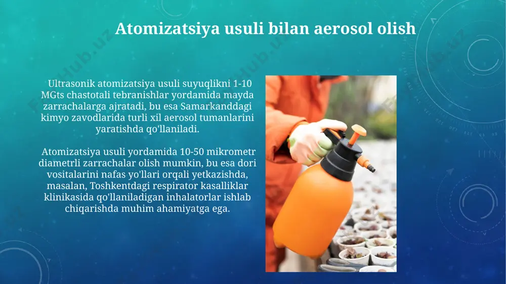 aerozollarning hosil bo‘lishi va olinish usullari - Page 4