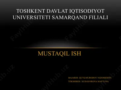 mustaqil ish — PPTX