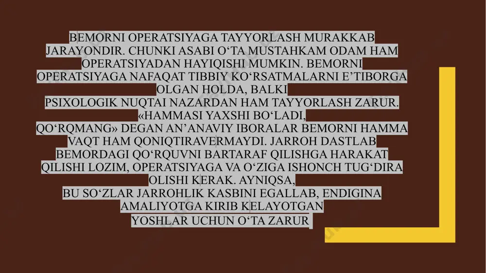 psixologik tayyorgarlik jarayoni operatsiyadan keyin - Page 3