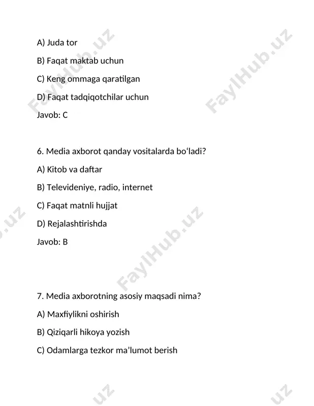 media axborotlarning boshqa axborotlardan farqi - Page 3