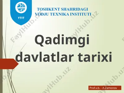 qadimgi davlatlar tarixi — PPTX