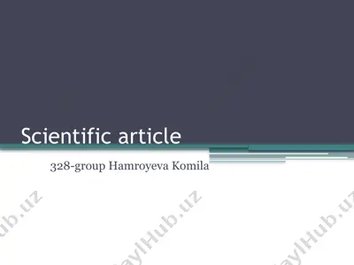 scientific article — PPTX