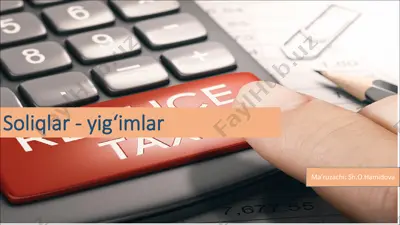 soliqlar - yig‘imlar — PDF