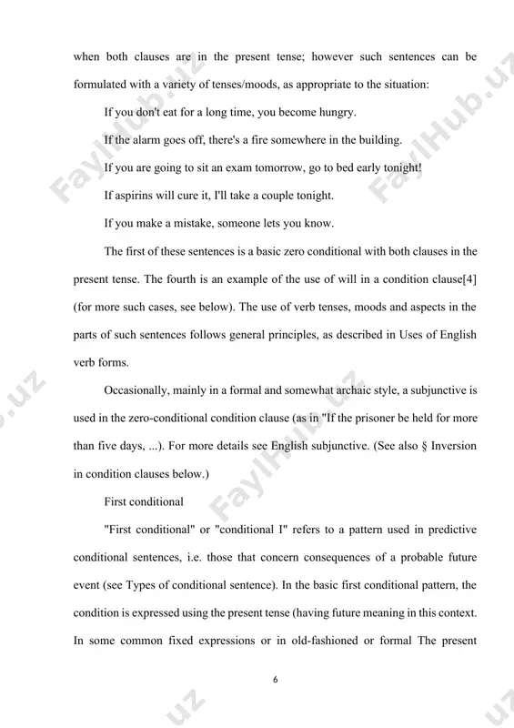 . in colloquial english, an imperative may be used with the meaning of a condition clause, as in "go eastwards a mile and you'll see it" (meaning "if you go eastwards a mile, you will see it"). although the consequence in first conditional sentences is usually expressed using the will (or shall) future (usually the simple future, though future progressive, future perfect and future perfect progressive are used as appropriate), other variations are also possible – it may take the form of an imperative, it may use another modal verb that can have future meaning, or it may be expressed as a deduction about present or past time (consequent on a possible future event): if it rains this afternoon, come round to my place! (imperative) if it rains this afternoon, we can/could/should/may/might find somewhere to shelter. (other modals) if it rains this afternoon, then yesterday's weather forecast was wrong. (deduction …