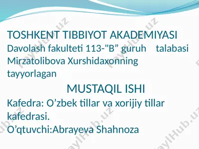 zamonaviy kasmetologiya — PPTX