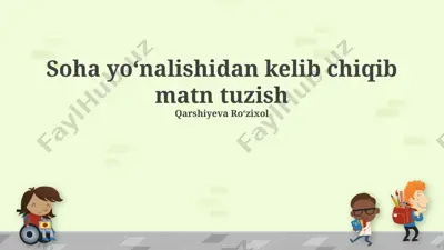 matn tushish sihati va ʻuslubi — PPTX