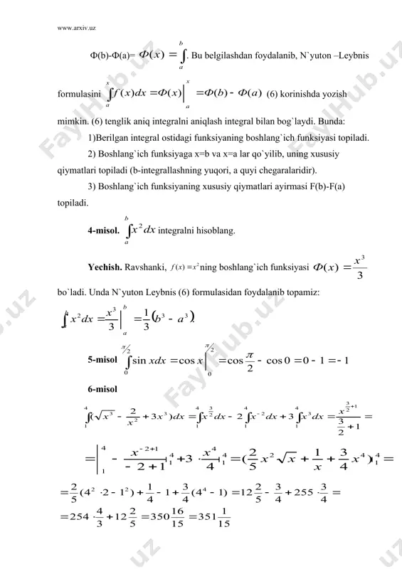 b a b a - = = ò 1 1 0 0 cos 2 cos cos sin 2 0 2 0 - = - = - = = ò p p p x xdx = + = + - = + - + - ò ò ò ò 1 2 3 3 2 ) 3 2 ( 1 2 3 4 1 3 4 1 2 4 1 2 3 4 1 3 2 3 x dx x dx x dx x dx x x x = ½ + + = ½ × + ½ + - - = + - 4 1 4 2 4 1 4 4 1 1 2 4 1 ) 4 3 1 5 2 ( 4 3 1 2 x x x x x x 15 1 351 15 16 350 5 2 12 3 4 254 4 3 255 4 3 5 2 …