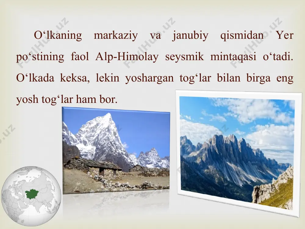 lfram foydali qazilmalari bilan mashhur. sharqiy xitoyda toshko‘mir va temir rudasining zaxirasi juda katta.