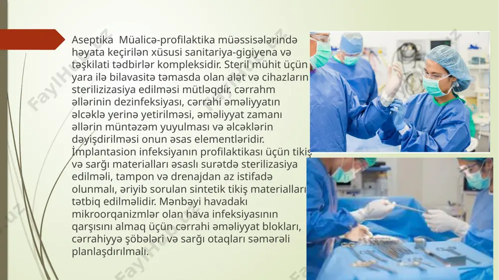 rı dezinfeksiya etmək üçün istifadə olunur. tibbdə işlədilən antiseptiklərə pantosid, yodoform, , kalium-permanqanat, bor turşusu, natrium-hidrokarbonat, nişatır spirti, gümüş-nitrat, protarqol, burov mayesi, spirt, rivanol, bəzi antibiotiklər (qramisidin, mikrosid), fitonsidlər və s. aiddir. antiseptik maddələr mikrob əleyhinə olan digər maddələrdən (antibiotiklərdən, kimyəvi müalicə vasitələrindən və s.) fərqli olaraq seçici təsiri ilə deyil, geniş spektrli antibakterial, antivirus, göbələklərə, ibtidailərə qarşı təsir göstərməsi ilə səciyyələnir. antiseptik maddələrə xlor (qalazon, xloroksilenol və s.), yod (yod, yodoform, kalium –yodid və s.), oksidləşdirici (benzoil və hidrogenin peroksidləri, kalium-permanqanat), aldehid (formaldehid, sitral və s.), spirt (dixlorbenziletanol, izopropanol, etanol), fenol (timol, xlorokrezol və s.), turşu (benzoy, borat, salisil və s.), rəngləyici (brilyant yaşılı, metil abısı, eozin və s.), alüminium (asetat), bismut, maqnezium, mis, qurğuşun, gümüş, sink preparatları, biquanidin törəmələri (sikloksidin, xlorheksidin), anion və kation detergentləri, habelə ambazon, heksamidin, miramistin, selen sulfidi, kükürd sulfidi, naftalan nefti və bir sıra bitki mənşəli preparatlar aiddir. antisepdik maddələr dərinin, selikli qişaların, boşluqların …