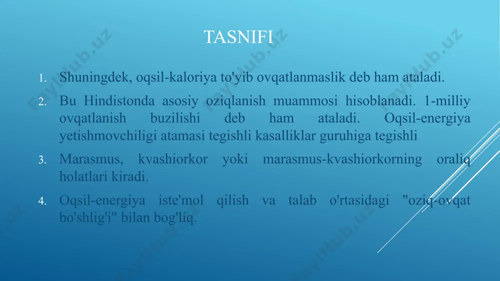 xususiyatlarning farqi. marasmus (teri va suyaklar ko'rinishida teri osti yog 'to'qimalari kam yoki umuman yo'q) og'ir protein tanqisligi bilan o'rtacha energiya tanqisligi, ayniqsa infektsiyalar tufayli ortib borayotgan ehtiyojlar fonida o'sish, infektsiyalar va travmalar tanaga katta oziqlanish talablarini qo'yadi og'ir energiya va protein tanqisligi marasmus va kvashiorkor o'rtasidagi klinik xususiyatlarning farqi. klinik xususiyatlari marasmus kvashiorkor mushaklarni ishirish aniq ba'zan shish va yog 'bilan yashiringan yog'larni isroqlash teri osti yog'ining jiddiy yo'qolishi yog‘ ko'pincha saqlanadi, lekin qattiq emas shish yo'q pastki oyoqlarda va odatda yuz va pastki qo'llarda mavjud bo‘yi bo‘yicha og‘ir juda past shish bilan niqoblangan bo'lishi mumkin ruhiy o'zgarishlar ba'zan juda va befarq............ yoki achchiq, nola, befarq marasmic-kwashiorkor marasmus va kwashiorkor xususiyatlariga ega bo'lgan og'ir to'yib ovqatlanmaydigan bola. kvashiorkorning o'ziga xos xususiyati - oyoq va oyoqlarning, shuningdek, qo'llar, pastki qo'llar, qorin va yuzning kuchli shishishi. bundan tashqari, teri va sochlar oqarib ketgan va bola baxtsiz. qovurg'alarni ko'rish uchun yuqori qo'llar, …