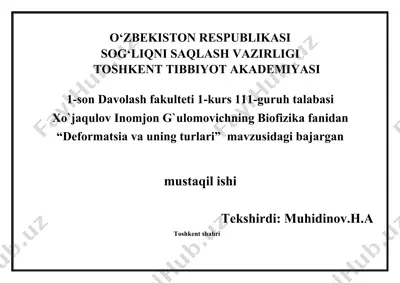 deformatsia va uning turlari — DOCX