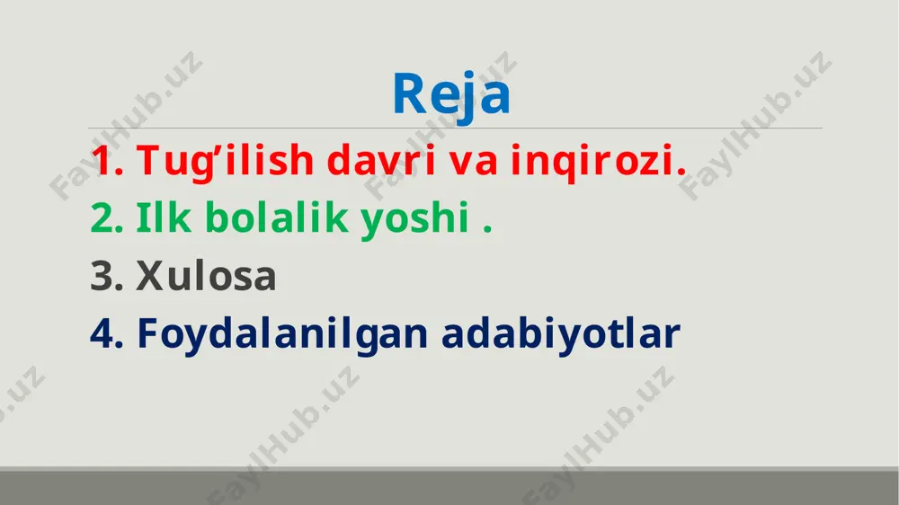 ir: aynan mana shu paytda nutq o’zlashtirilishi ancha samarali kechadi. ilk bolalik yoshi – bolada faol nutq shakllanishi davridir. bir yarim yoshgacha bola 30-40 tadan 100 tagacha so’z o’zlashtiradi, ikkinchi yil oxirida bola 300 tagacha, uchinchi yil oxirida esa 1500 tagacha so’z ishlatadi bu predmetli faoliyat, oddiy elementar o’yin shakllari, rasm chizish, nutqni egallash bilan bog’liq ravishda ro’y beruvchi keyingi aqliy rivojlanish uchun asos bo’ladi. bolalikda aqliy rivojlanish asosini bolada shakllanayotgan idrok etish va fikrlash harakatlarining yangi turlari tashkil etadi. bu yoshda avtodidaktik, o’zi o’rgatuvchi o’yinchoqlar (matryoshkalar, qutichalar, kubchalar, mozaika va boshqalar) bolani tez rivojlantiradi. xulosa ayniqsa fonematik eshitish jadal rivojlanadi. odatda, ikkinchi yil so’ngida bolalar ona tilining barcha tovushlarini qabul qiladi. biroq fonematik eshitishning mukammallashishi keyingi yillarda ham ro’y beradi. fikrlash rivoji uchun vositali harakatlar juda muhim. vosita bolaning predmet dunyosiga ta’sir qilishiga xizmat qiladi. bola eng katta tajribani kattalar bilan nutqiy muloqot natijasida qabul qiladi. foydalanilgan adabiyotlar klimov …