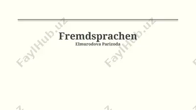 fremdsprachen — PPTX