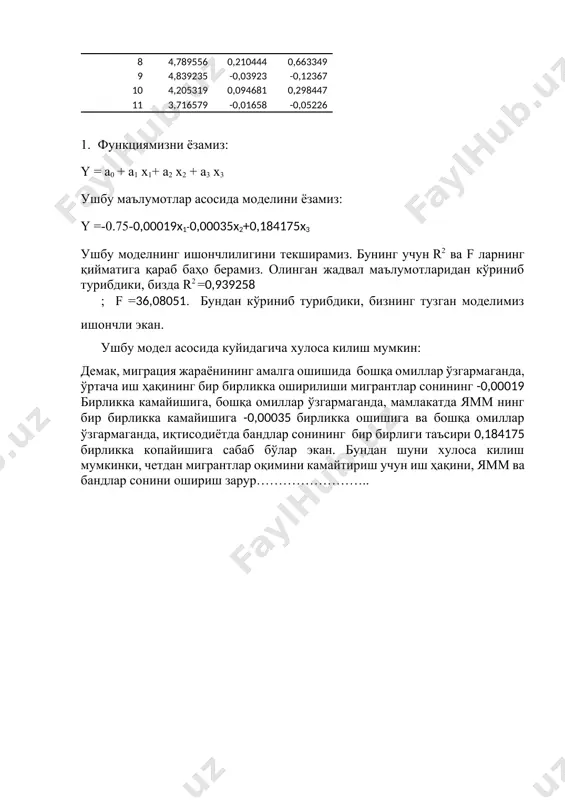 ko’p omilli ekonometrik tahlil laboratoriya ishi - Page 4