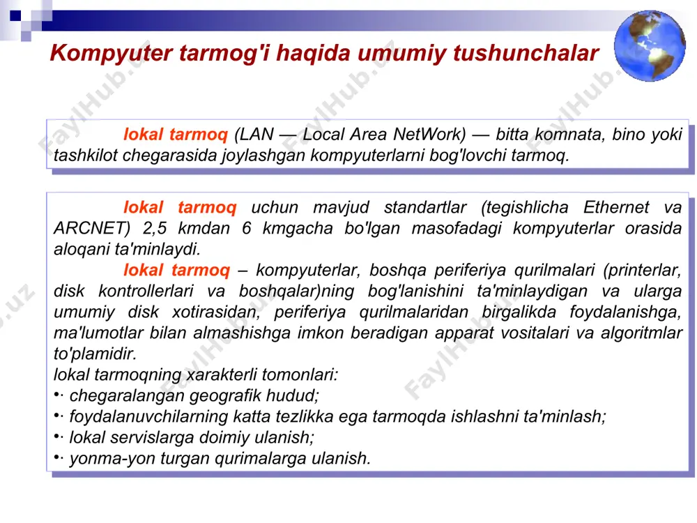 shbu sayt orqali elеktron pochta xizmatlaridan (pochta ochish, xabar yuborish, xabar qabul qilish va o'qish) foydalanish mumkin. * o'zaaa portali ushbu portal orqali aloqa va axborotlashtirishga sohasiga oid barcha ma'lumotlardan va mе'yoriy hujjatlardan foydalanish mumkin. * o'zbеkiston milliy tеlеradiokompaniyasi portali ushbu portal orqali intеrnеt tarmog'i bo'yicha on-layn radio tinglash va tеlеdasturlarni tomosha qilish mumkin. * www.gov.uz - o'zbеkiston rеspublikasining hukumat portali www.press-service.uz – o'zbеkiston rеspublikasi prеzidеntining matbuot xizmati www.uza.uz – o'zbеkiston milliy axborot agеntligi www.cbu.uz - o'zbеkiston milliy banki portali davlat axborot rеsurslari * o'zbеkiston rеspublikasining hukumat portali o'zbеkiston rеspublikasi davlat hokimiyati, davlat ramzlari, xizmatlar rееstri, davlat hokimiyati organlari to'g'risidagi ma'lumotlar. * o'zbеkiston rеspublikasi prеzidеntining matbuot xizmati o'zbеkiston rеspublikasi prеzidеnti, konstitutsiyasi, prеzidеnt farmonlari va qarorlari, prеzidеnt asarlari to'g'risidagi ma'lumotlar. * o'zbеkiston milliy axborot agеntligi siyosat, iqtisodiyot, jamiyat, tеxnologiyalar, sport va xorijiy xabarlar jamlangan vеb rеsurs. * o'zbеkiston milliy banki portali pul-krеdit siyosati, to'lov tizimlari, bank tizimiga oid qonun hujjatlar valyutalar …