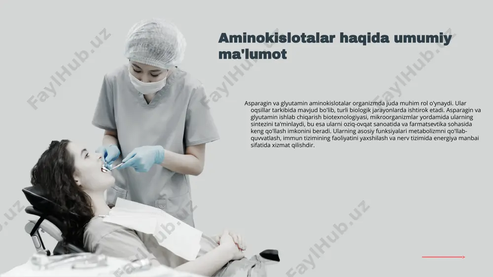 ikni oshirishga qaratilgan. bozor talabini tahlil qilish orqali asparagin narxlari va sotish imkoniyatlari aniqlanadi. shuningdek, ushbu tahlillar natijasida bozorni rivojlantirish va yangi strategiyalar ishlab chiqish uchun yutuqlar belgilanishi kerak. iqtisodiy jihatlar tahlili xarajatlar va foyda tahlili asparagin va glyutamin – bu organizmda muhim rol o'ynovchi ikkita aminokislota. asparagin, c4h8n2o3 formulasiga ega bo'lib, nerv tizimida signallarni uzatishda ishtirok etadi. glyutamin esa, c5h10n2o3 formulasiga ega bo'lib, energiya ishlab chiqarishda va moddalar almashinuvida muhimdir. ularning tuzilishi ularni turli biologik faoliyatlarga jalb etishga imkon beradi. asparagin va glyutamin o'simliklar va hayvonlar organizmida turli xil funksiyalarni bajaradi. asparagin oqsillarning qurilishida ishtirok etadi, glyutamin esa azot almashinuvi va immunitetni kuchaytirishda muhim rol o'ynaydi. ularning biologik ahamiyati shundaki, ular organizmning to'g'ri ishlashini ta'minlaydi. aminokislotalar oziq-ovqatda va farmatsevtikada keng qo'llaniladi. ular ozuqa sifatini oshiradi va turli dori vositalarining tarkibida mavjud. oziq-ovqat sanoatida, asparagin va glyutamin oziq-ovqat mahsulotlarining ta'mini va sifatini yaxshilashda ishlatiladi. asparagin va glyutamin haqida tushuncha asparagin …