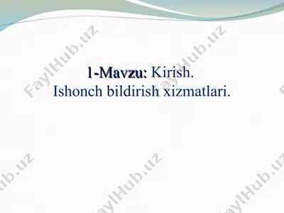auditning mohiyati va rivojlanish tarixi — PPT