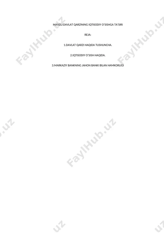 mablag‘lari; · 6,9 mlrd dollari — o‘zbekiston kafolati ostida jalb qilingan qarz mablag‘lari. 2021 yil yakuniga ko‘ra davlat tashqi qarzi yaimga nisbatan 37,6 foizni tashkil etilishi prognoz qilinmoqda. manba: «fuqarolar uchun budjet» 2022 loyihasi vazirlik davlatning umumiy tashqi qarzi miqdoran o‘sishiga qaramay, «makroiqtisodiy barqarorlik uchun xavfsiz darajada» ekanligini ta’kidlagan. qayd etilishicha, makroiqtisodiy barqarorlikni ta’minlash maqsadida 2020−2021 yillarda davlat qarzlarini jalb qilishda ayrim cheklovlar o‘rnatilgan. jumladan, o‘zbekiston hukumati nomidan va o‘zbekiston kafolati ostida jalb qilingan davlat qarzi hajmining xavfsizlik chegarasi yaimga nisbatan 60 foiz etib belgilangan. shuningdek, 2022 yilda o‘zbekiston nomidan va o‘zbekiston kafolati ostida ichki va tashqi qarzlarni jalb qilish bo‘yicha yangidan imzolanayotgan shartnomalarning hajmi 4,5 mlrd dollari hisobida prognoz qilinmoqda. prognozlar 2022 yilda davlat qarziga xizmat ko‘rsatish bo‘yicha xarajatlar 14 trln 270 mlrd so‘mni tashkil etishini ko‘rsatgan. shundan: · davlat tashqi qarziga xizmat ko‘rsatish bo‘yicha — 7,8 trln so‘m; · davlat ichki qarziga xizmat ko‘rsatish bo‘yicha — 6,4 trln …