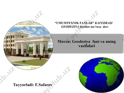 geodeziya fanidan ma’ruza dars — PPT